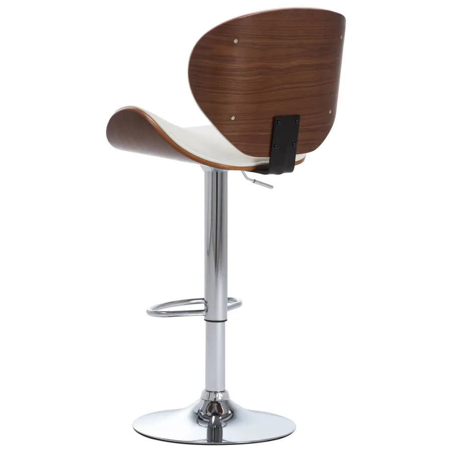 Tabouret de bar Blanc Similicuir - 3