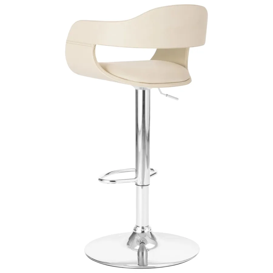 Tabouret de bar Blanc Similicuir - 3