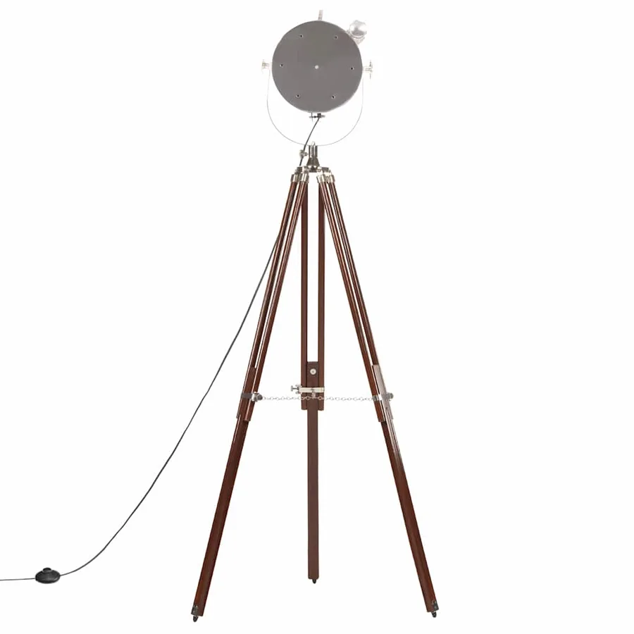 Lampadaire à trépied bois de manguier massif 180 cm - 6