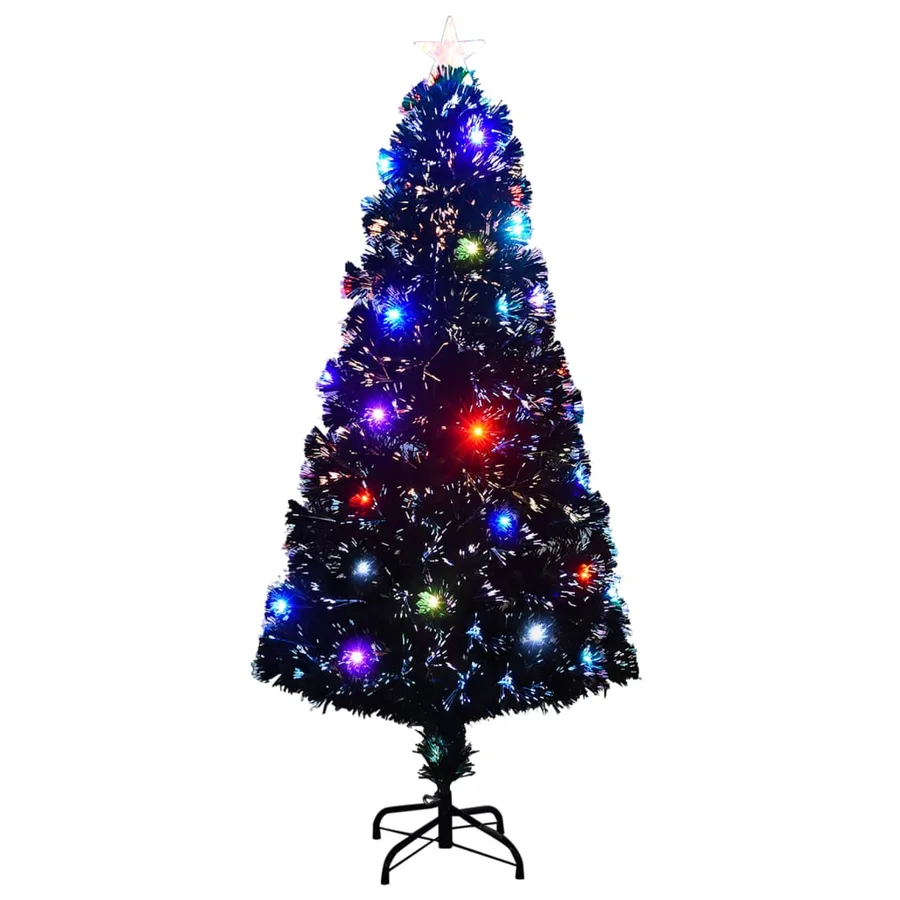 Arbre de Noël pré-éclairé avec support et LED 150 cm fibre optique - 2