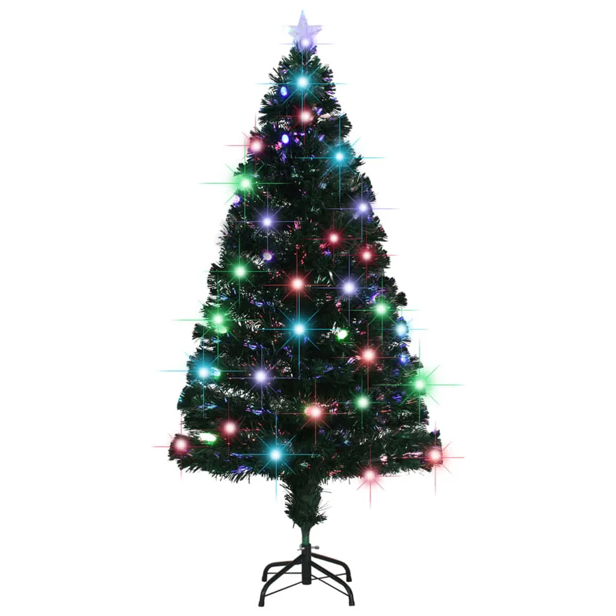 Arbre de Noël pré-éclairé avec support et LED 150 cm fibre optique - 3