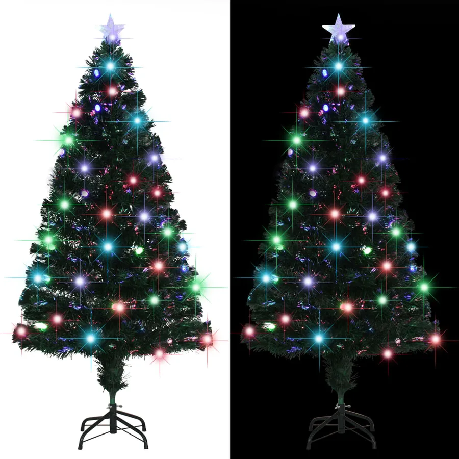 Arbre de Noël pré-éclairé avec support et LED 150 cm fibre optique - 4