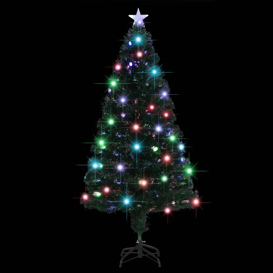 Arbre de Noël pré-éclairé avec support et LED 150 cm fibre optique - 5