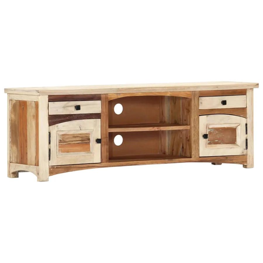Meuble TV 120 x 30 x 40 cm Bois de récupération massif - 9