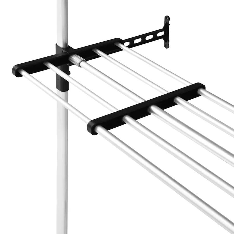 Système de garde-robe télescopique barres et étagère Aluminium - 8