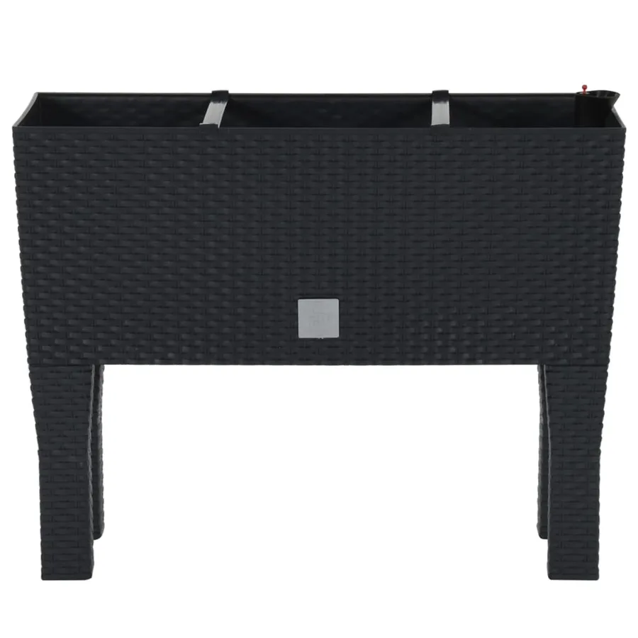 Lit surélevé de jardin Anthracite 60x25x46 cm PP Rotin - 3