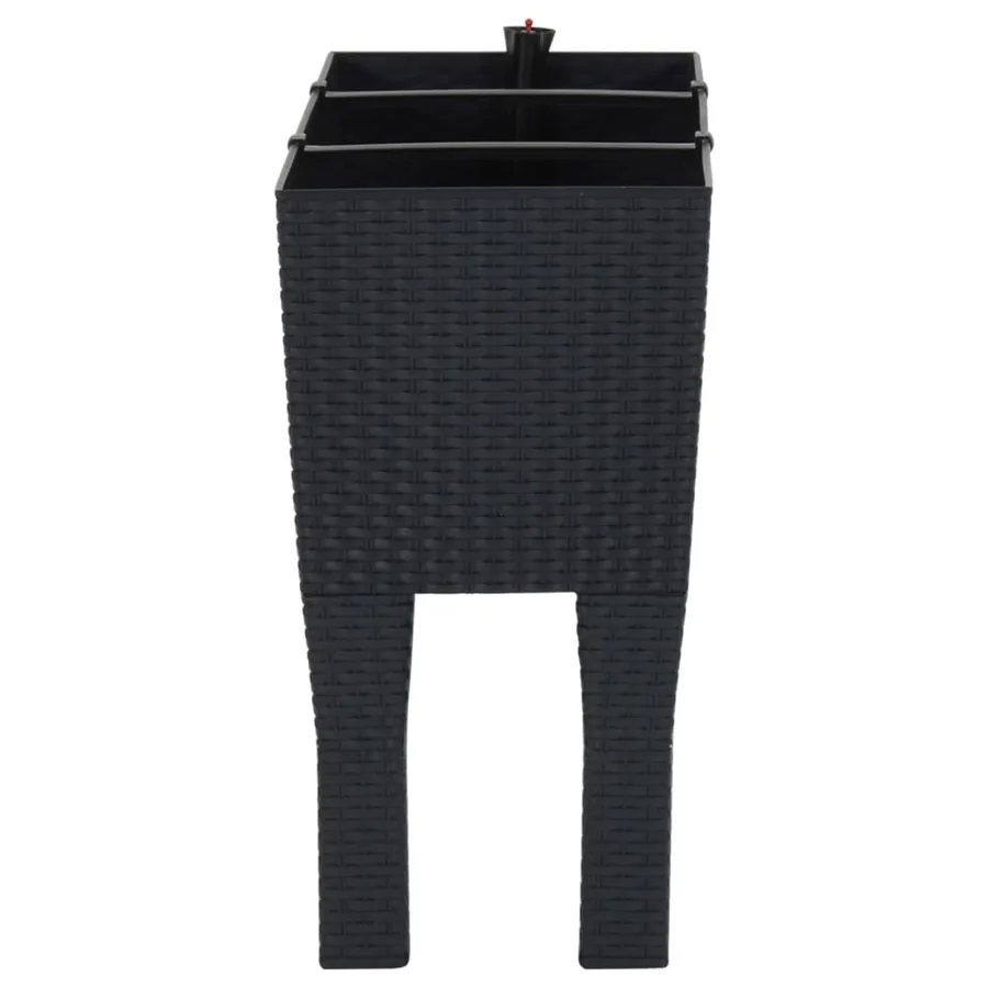 Lit surélevé de jardin Anthracite 60x25x46 cm PP Rotin - 4