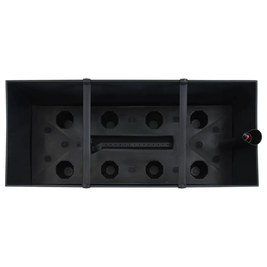 Lit surélevé de jardin Anthracite 60x25x46 cm PP Rotin - 6