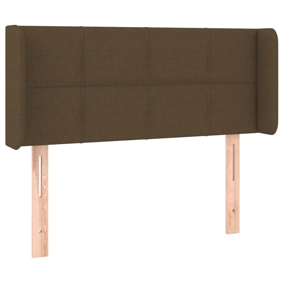 Tête de lit à LED Marron foncé 93x16x78/88 cm Tissu - 3