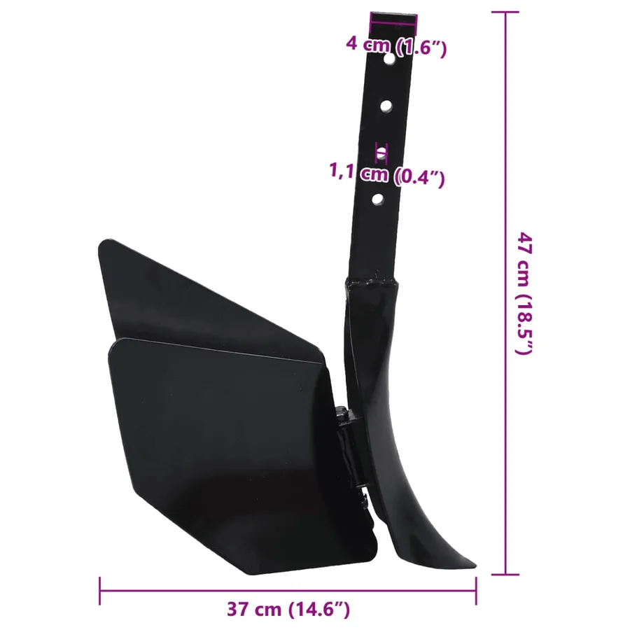 Accessoire de charrue à timon Noir Métal - 9