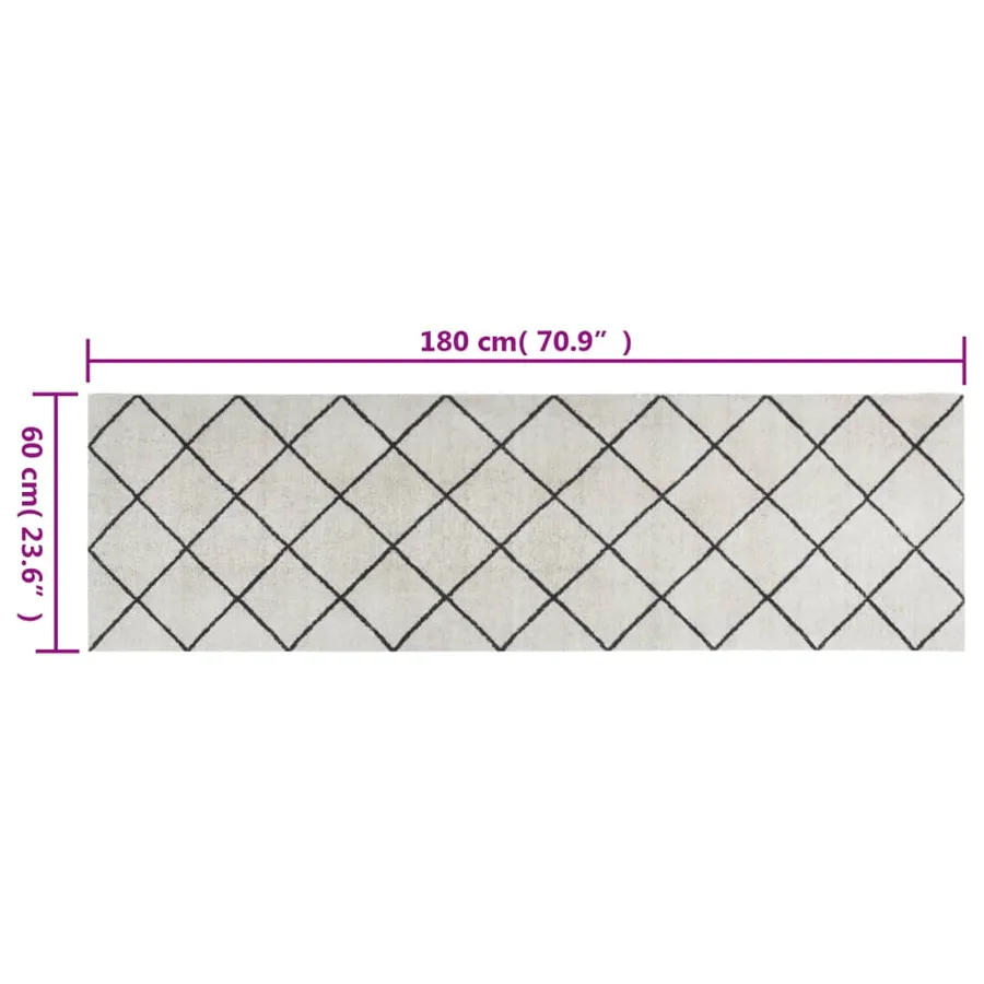 Tapis de cuisine lavable impression carrée 60x180 cm velours - 5