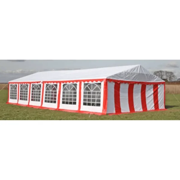 Toile de rechange pour tente de réception 12 x 6 m en rouge et blanc