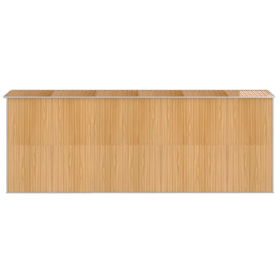 Abri de jardin Marron clair 192x523x223 cm Métal galvanisé - 5