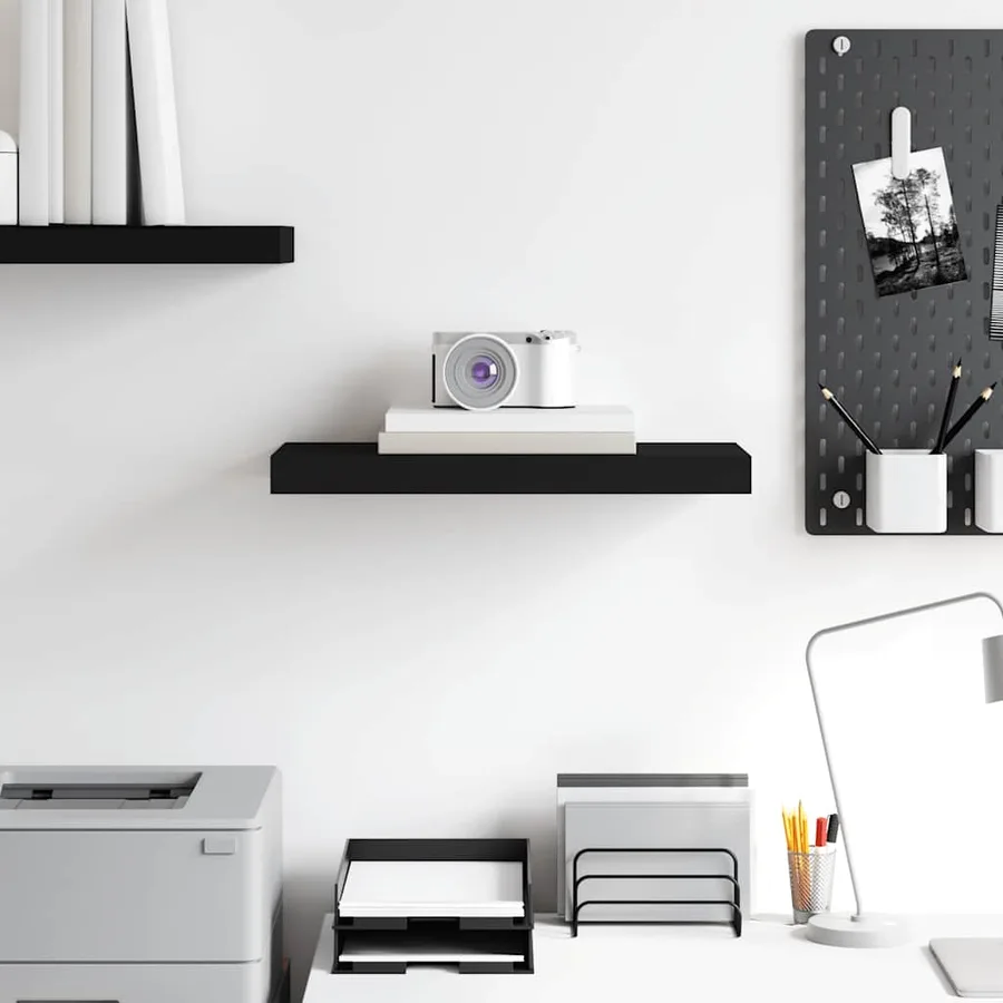 Étagère murale flottante noir 50x23,5x3,8 cm MDF - 3