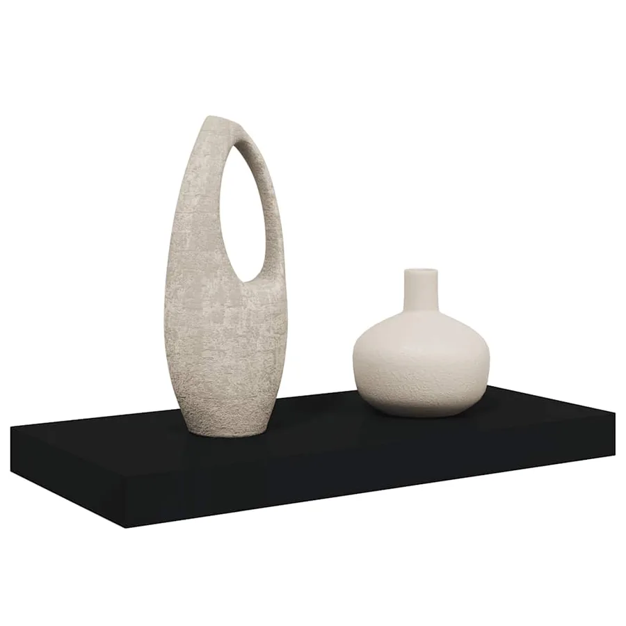 Étagère murale flottante noir 50x23,5x3,8 cm MDF - 5