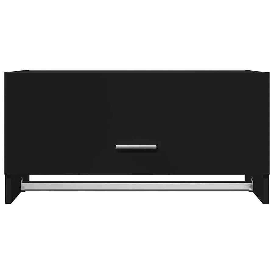 Garde-robe noir 70x32,5x35 cm bois d'ingénierie - 4