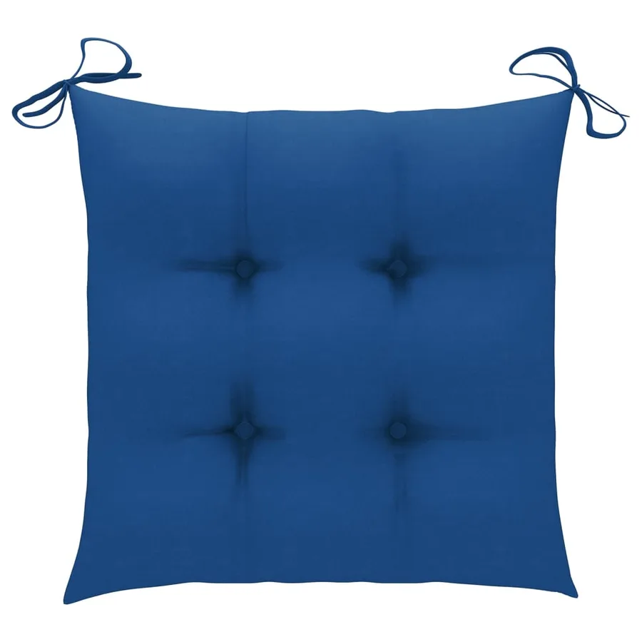 Chaises pliables de jardin avec coussins lot de 4 Teck solide - 10