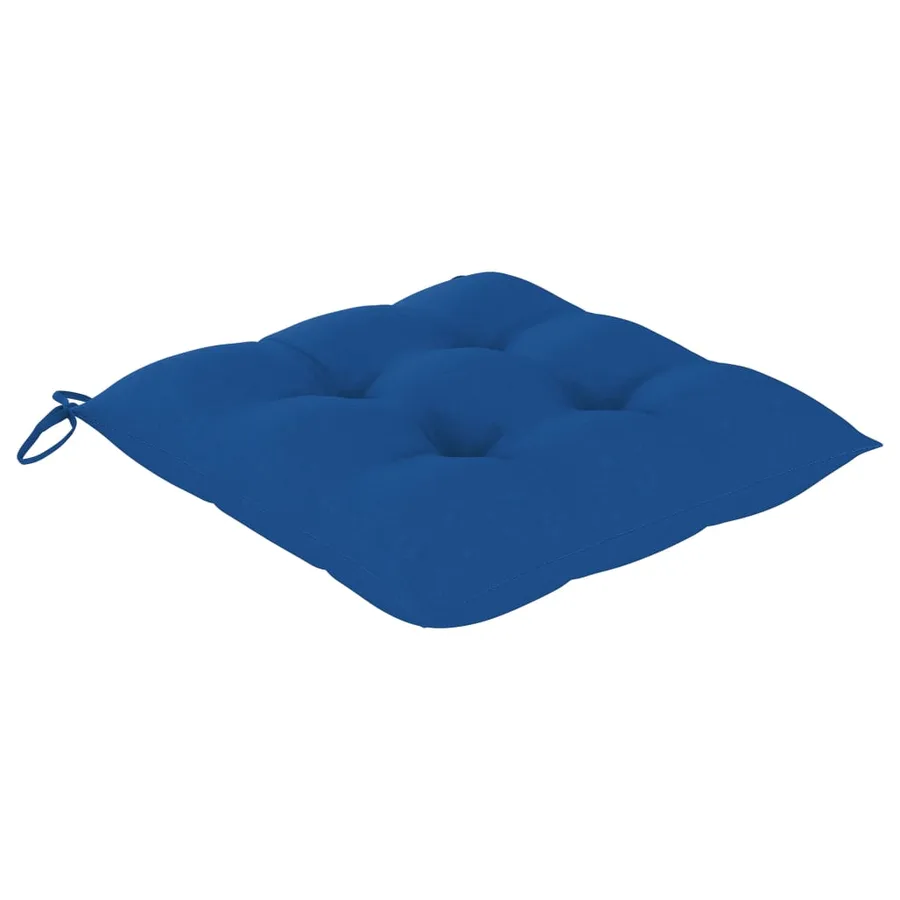 Chaises pliables de jardin avec coussins lot de 4 Teck solide - 8
