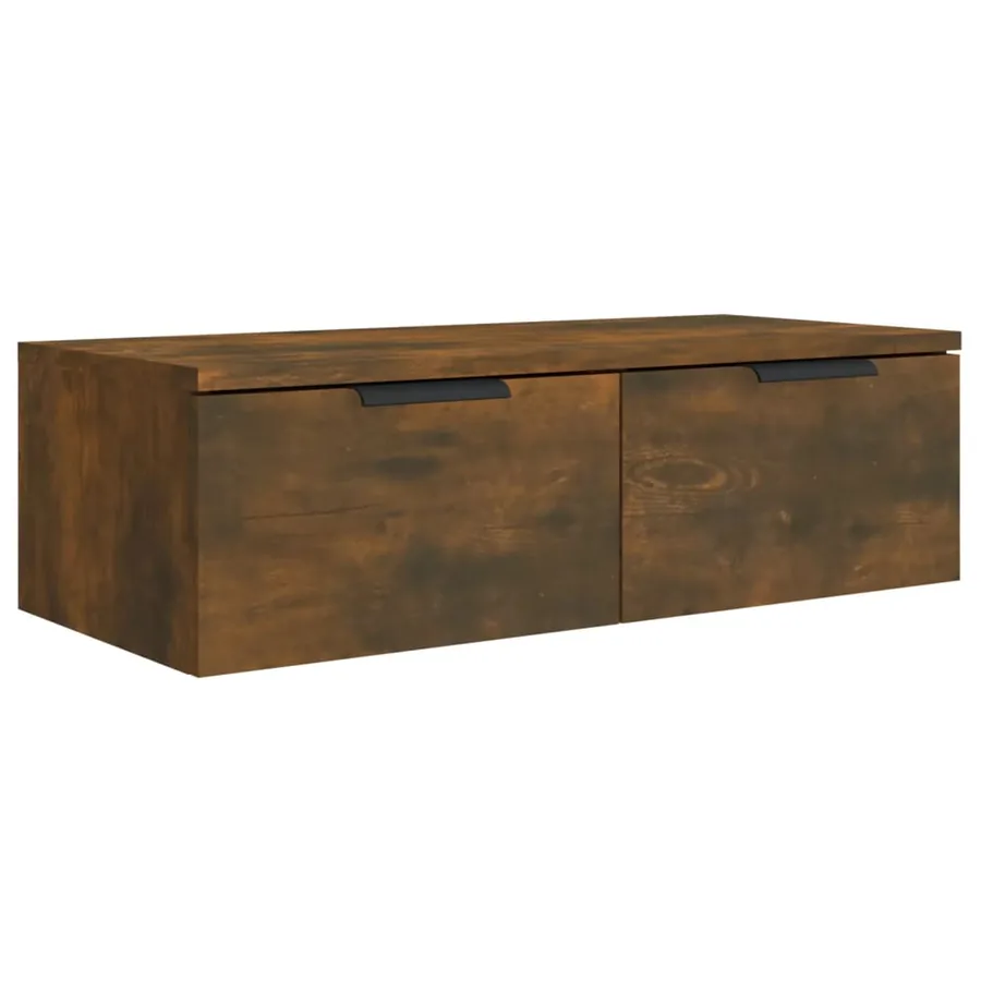 Armoire murale Chêne fumé 68x30x20 cm Bois d'ingénierie - 2