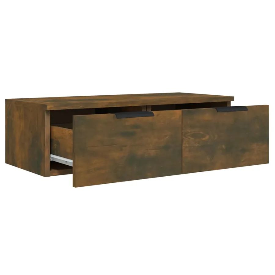 Armoire murale Chêne fumé 68x30x20 cm Bois d'ingénierie - 6