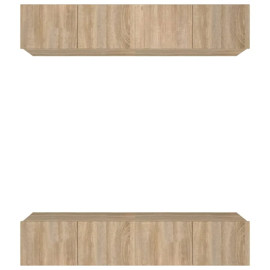 Meubles TV 4 pcs chêne sonoma 80x30x30 cm bois d'ingénierie - 2