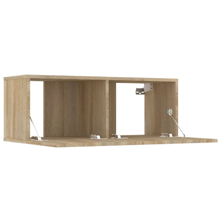 Meubles TV 4 pcs chêne sonoma 80x30x30 cm bois d'ingénierie - 9