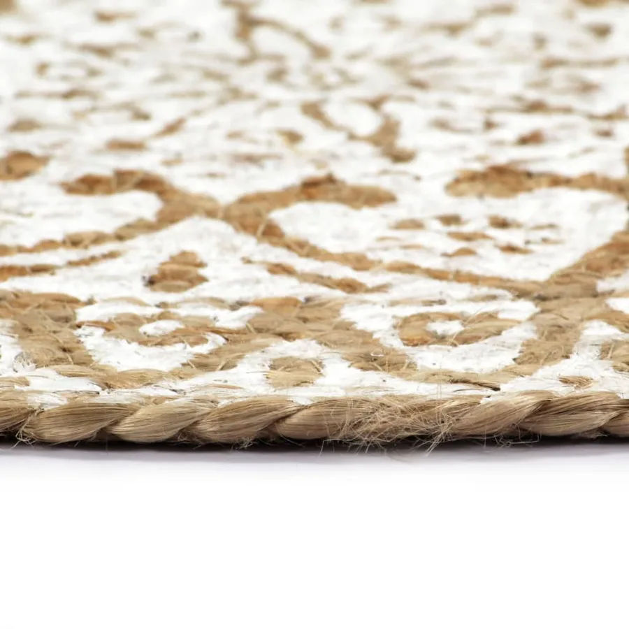Napperons 6 pcs Blanc 38 cm Rond Jute - 3