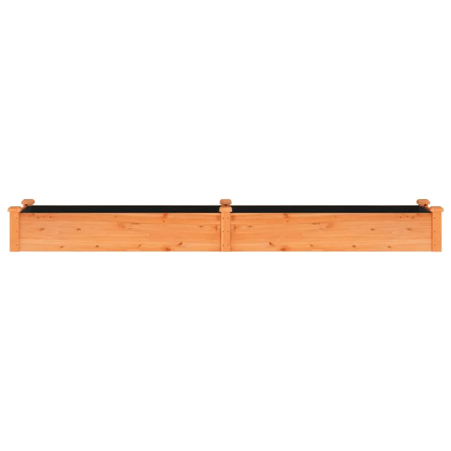 Lit surélevé de jardin doublure 240x45x25 cm bois massif sapin - 4