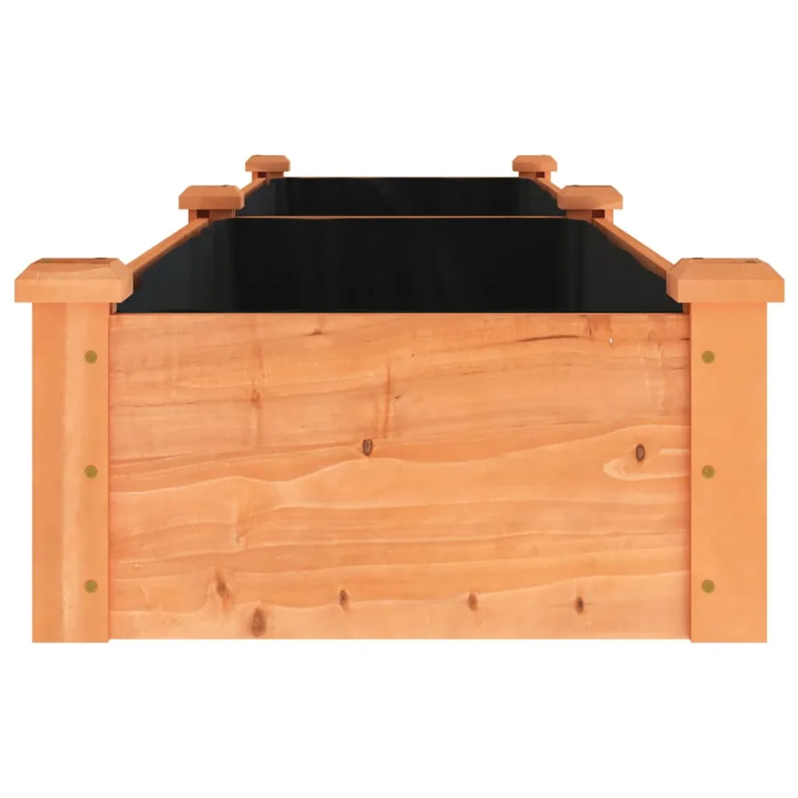 Lit surélevé de jardin doublure 240x45x25 cm bois massif sapin - 5