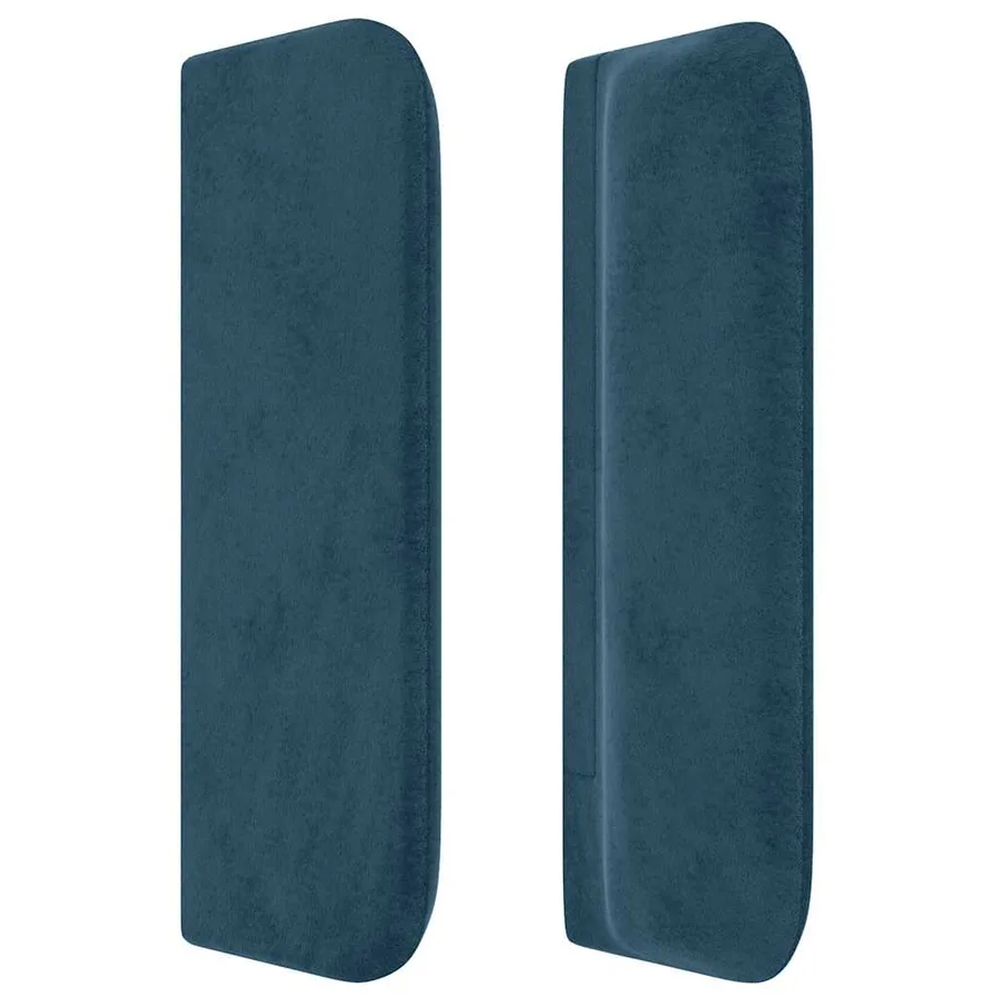 Tête de lit avec oreilles Bleu foncé 147x16x78/88 cm Velours - 4