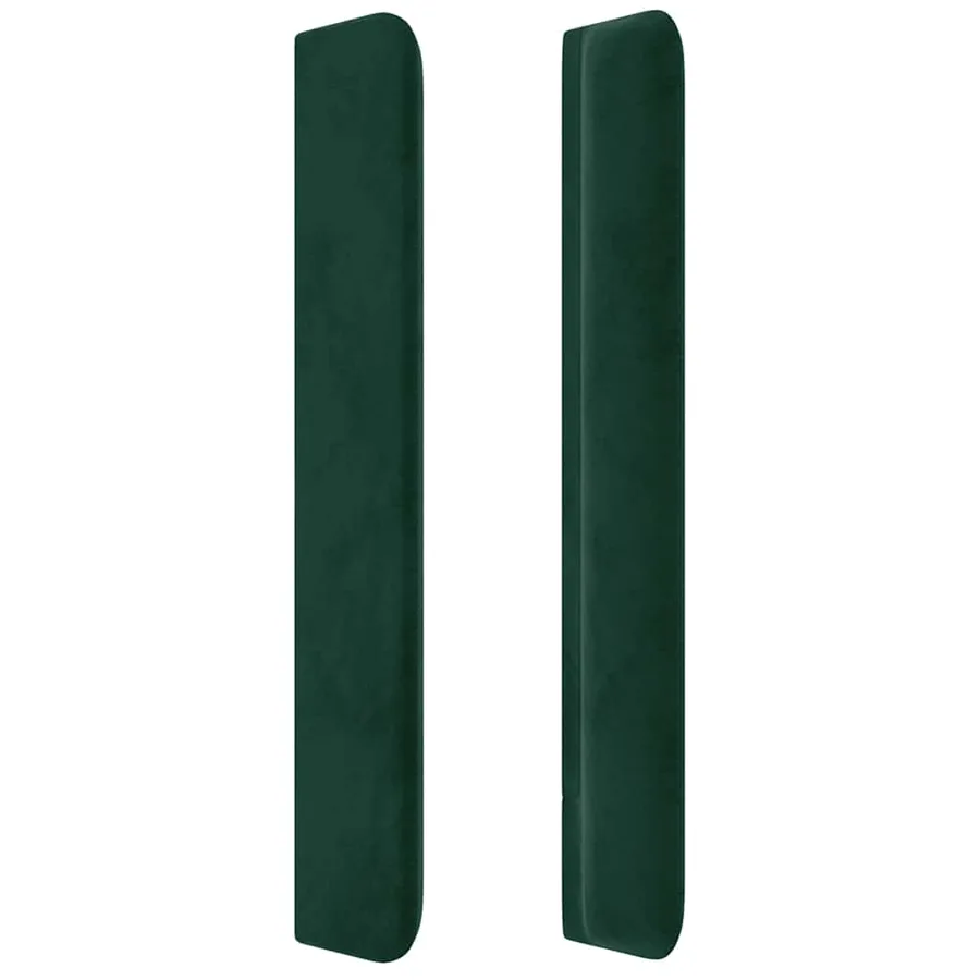 Tête de lit avec oreilles Vert foncé 103x16x118/128 cm Velours - 4
