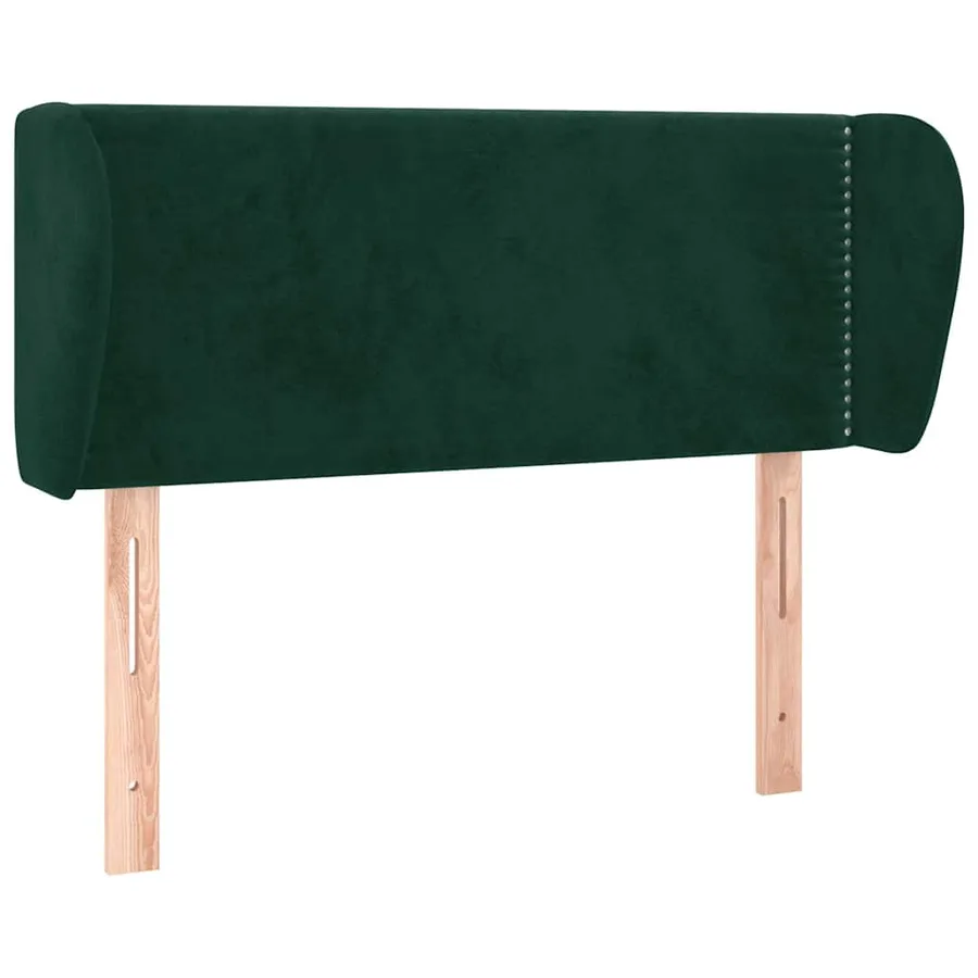 Tête de lit avec oreilles Vert foncé 103x23x78/88 cm Velours - 2