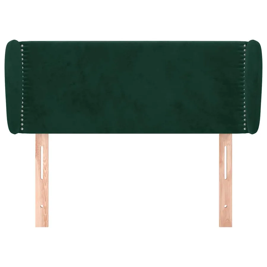 Tête de lit avec oreilles Vert foncé 103x23x78/88 cm Velours - 3