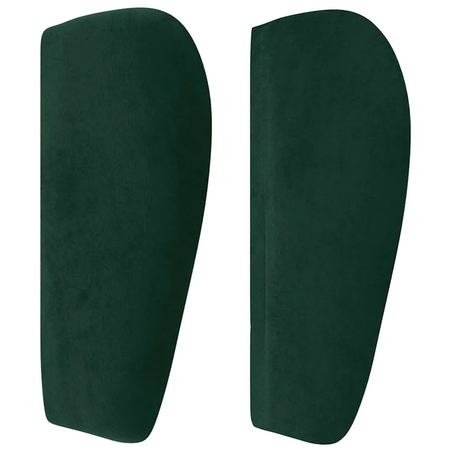 Tête de lit avec oreilles Vert foncé 103x23x78/88 cm Velours - 4