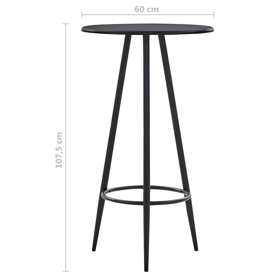 Ensemble de bar 3 pcs Tissu Noir - 11