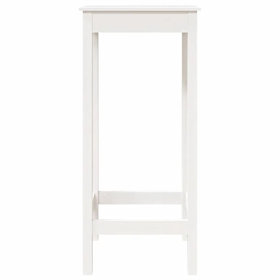 Table de bar blanc 50x50x110 cm bois massif de pin - 6