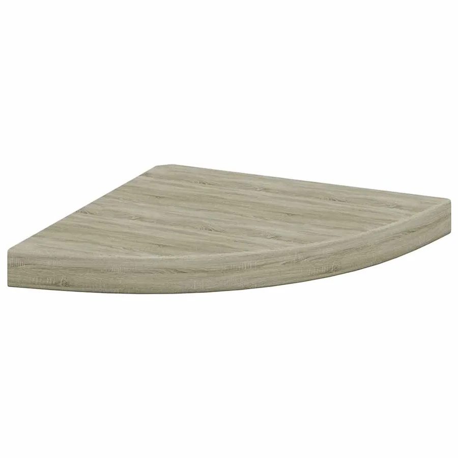 Étagères d'angle flottantes 4 pcs chêne 35x35x3,8 cm MDF - 5