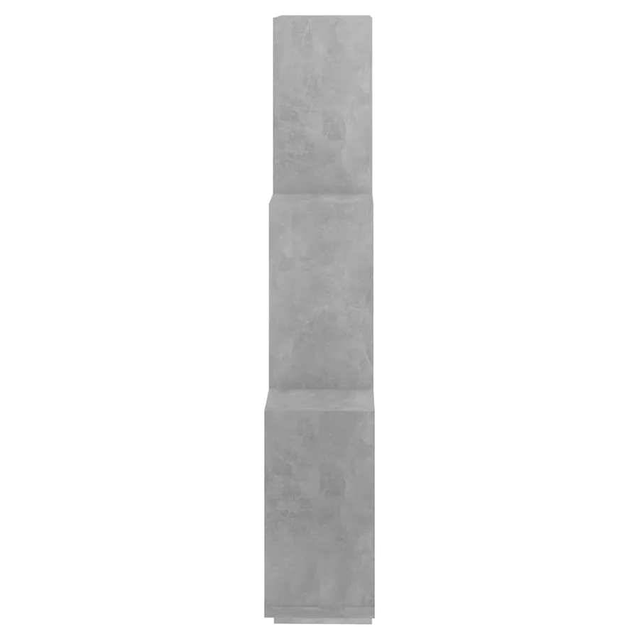Étagère murale cube Gris béton 78x15x93 cm Bois d’ingénierie - 5