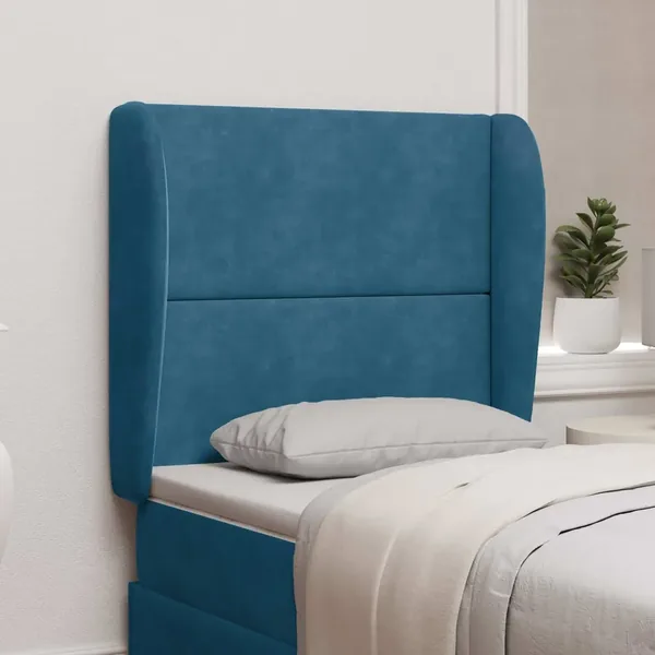 Oreille de tête de lit Bleu 80 x 23 x 6 cm Velours