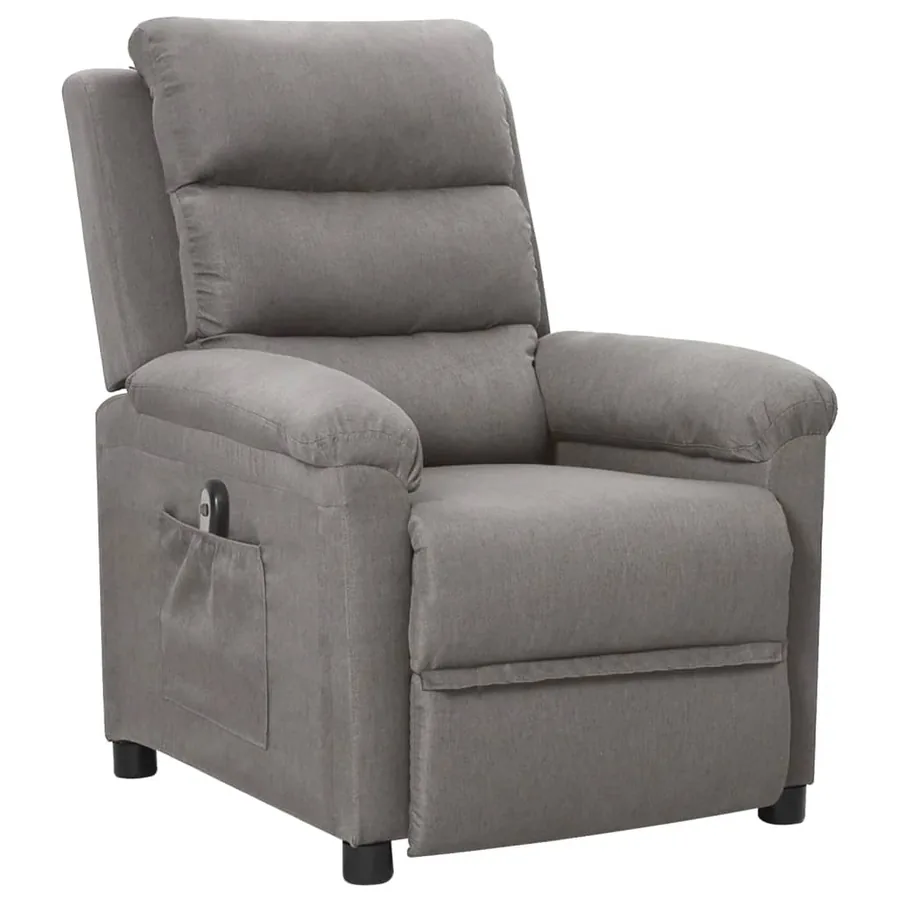 Fauteuil inclinable électrique Gris clair Tissu - 2