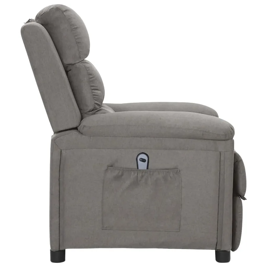 Fauteuil inclinable électrique Gris clair Tissu - 4