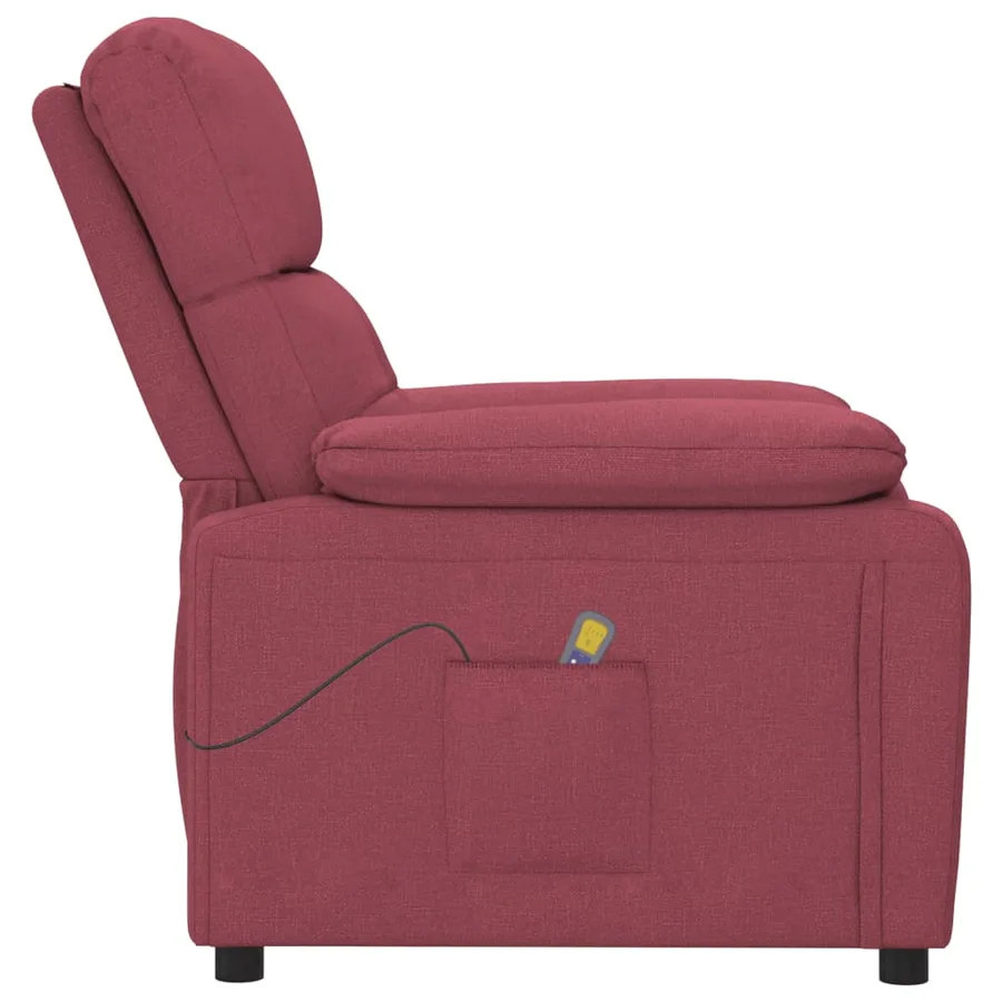 Fauteuil de massage Rouge bordeaux Tissu - 4