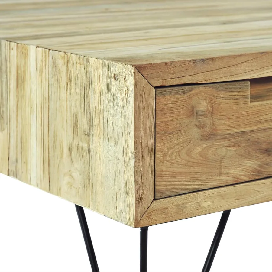 Meuble TV 120x35x35 cm Teck massif - 8