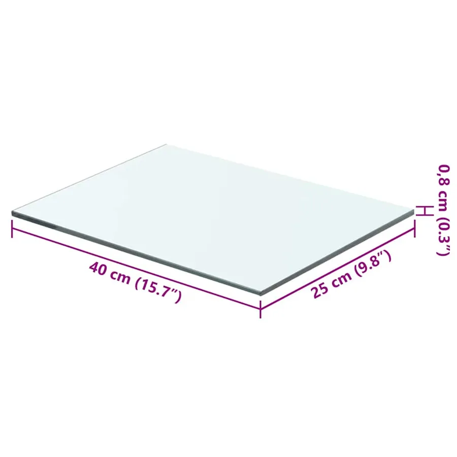 Panneaux d'étagère 2 pcs Verre Transparent 40 x 25 cm - 4