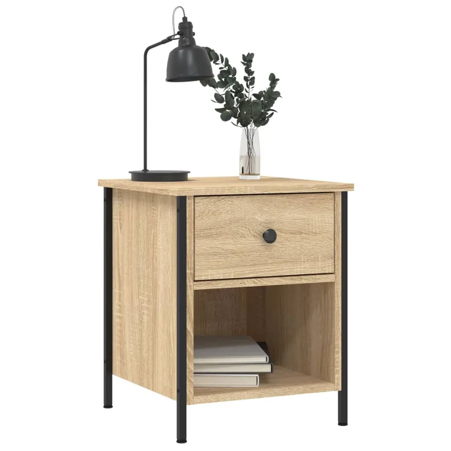 Tables de chevet 2 pcs chêne sonoma 40x42x50 cm bois ingénierie - 4