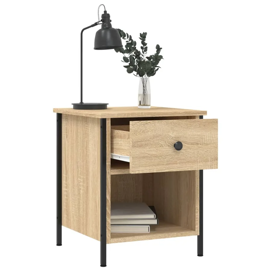Tables de chevet 2 pcs chêne sonoma 40x42x50 cm bois ingénierie - 5