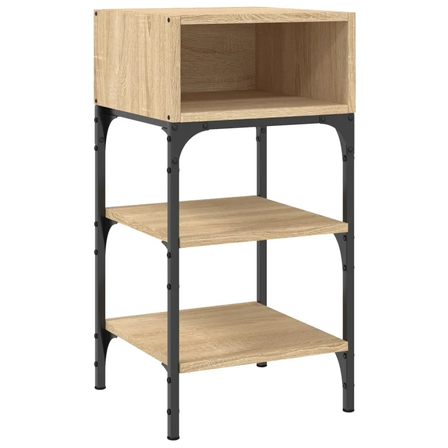 Tables de chevet 2 pcs chêne sonoma 35x34,5x70 cm - 4