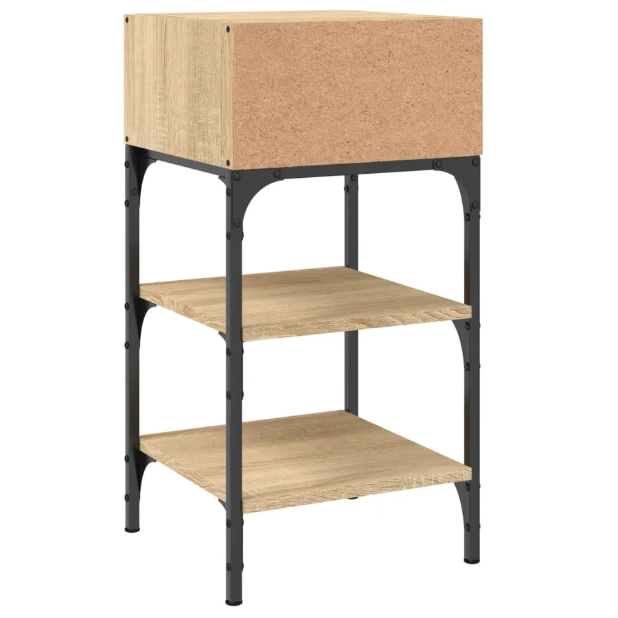 Tables de chevet 2 pcs chêne sonoma 35x34,5x70 cm - 7