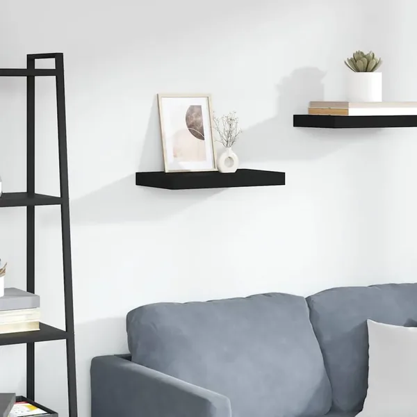 Étagère murale flottante noir 40x23,5x3,8 cm MDF