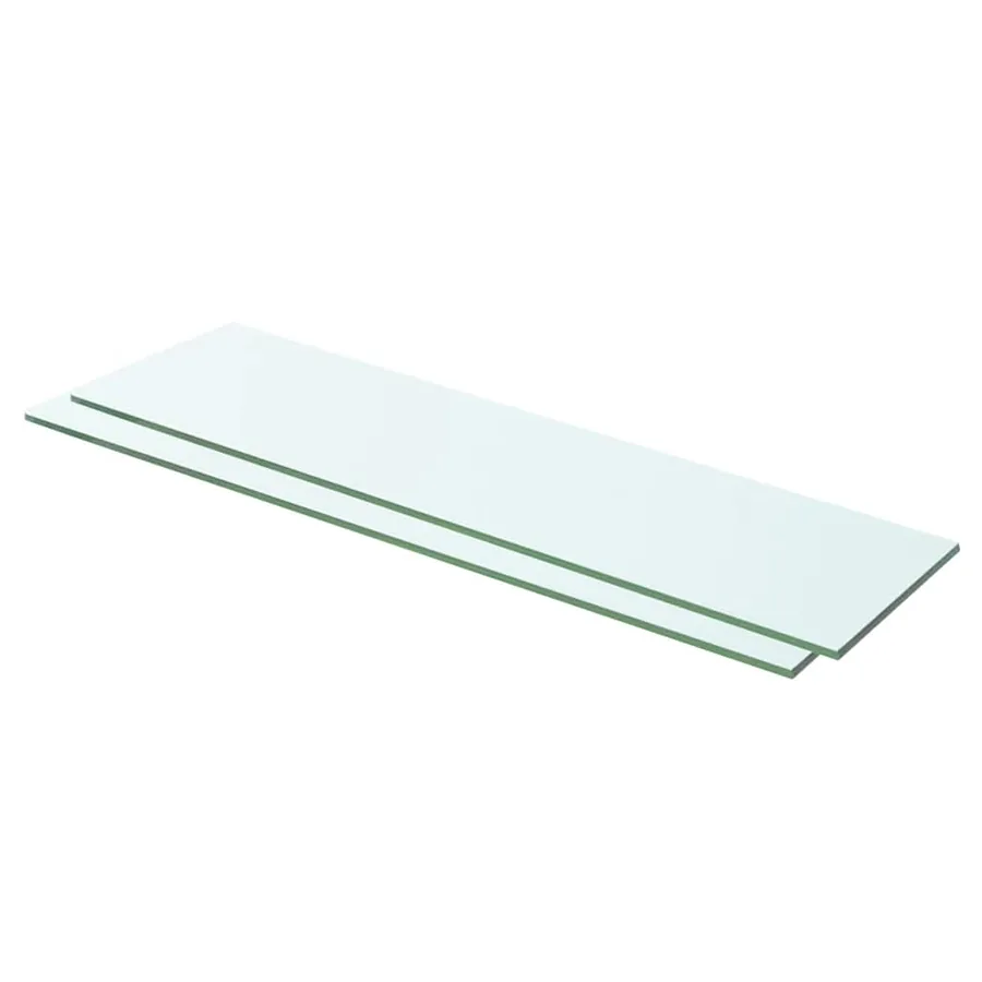 Panneaux d'étagère 2 pcs Verre Transparent 60 x 12 cm